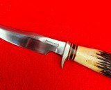 Randall Model #8-4 B&T - Circa 1958 - Rare Stag With Buttcap - Brown Button Sheath - U2 Pilot 