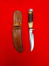 Randall Model #8-4 B&T - Circa 1958 - Rare Stag With Buttcap - Brown Button Sheath - U2 Pilot 