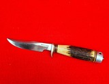 Randall Model #8-4 B&T - Circa 1958 - Rare Stag With Buttcap - Brown Button Sheath - U2 Pilot 