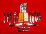 Ralph Bone & G.W. Stone Lifetime Knife Collection - 14 Knives Total - 1960's Thru 1980's - Investment Grade Collection - Legendary Texas Knife Makers