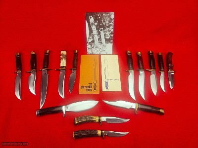 Ralph Bone & G.W. Stone Lifetime Knife Collection - 14 Knives Total - 1960's Thru 1980's - Investment Grade Collection - Legendary Texas Knife Makers