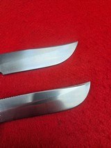 Beautiful Pair of Famous Alaska Knife MakerMerle Seguine Hunting Knives Mid 1960s - Mesquite Wood With Original Catalog Card - 17 of 20