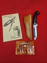 Beautiful Custom Knife By Los Osos California Maker Joe Funderburg - Hunting/Utility Knife 1970s With Original Catalog - 1 of 20