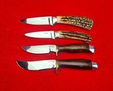 Lot of 4 Corbit Sigman Custom Hunting Knives - Famous West Virginia Knifemaker - Beautiful Stag! High Quality!! Buying All 4 - One Money
