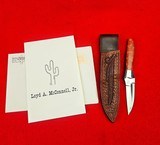 Beautiful Loyd McConnell Boot Knife - Red Corral Scales - Made Late 1990's - Premier Knifemaker For Holland & Holland!