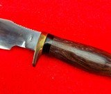 Vintage 1960s Ralph Bone Custom Made Hunting/Skinning Knife - Excellent Example! Made In Lubbock Texas - 5 of 16
