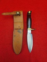 G.W. Stone MK Skinner Knife Famous Texas Knife Maker 1960's - Excellent Condition - Brown Micarta