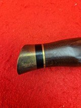 G.W. Stone MK Skinner Knife Famous Texas Knife Maker 1960's - Excellent Condition - Brown Micarta - 9 of 16