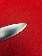 G.W. Stone MK Skinner Knife Famous Texas Knife Maker 1960's - Excellent Condition - Brown Micarta - 14 of 16