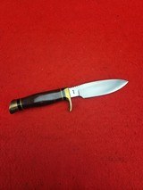 G.W. Stone MK Skinner Knife Famous Texas Knife Maker 1960's - Excellent Condition - Brown Micarta - 8 of 16