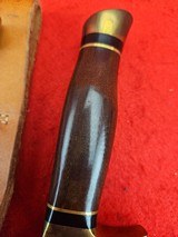 G.W. Stone MK Skinner Knife Famous Texas Knife Maker 1960's - Excellent Condition - Brown Micarta - 3 of 16