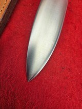 G.W. Stone MK Skinner Knife Famous Texas Knife Maker 1960's - Excellent Condition - Brown Micarta - 7 of 16