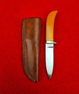 Lloyd Hale Drop Point Hunter - Yellow Westinghouse Micarta - 1960's Vintage - 1 of 16