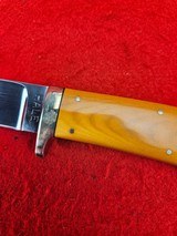 Lloyd Hale Drop Point Hunter - Yellow Westinghouse Micarta - 1960's Vintage - 5 of 16