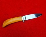 Lloyd Hale Drop Point Hunter - Yellow Westinghouse Micarta - 1960's Vintage - 9 of 16