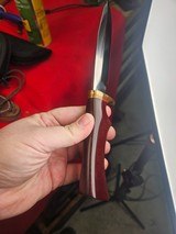Randall Made Knives Model 5-6 Camp & Trail - Made In 1995 - Decked Out Brass Spacers - Maroon Micarta - Skip The 7 Year Wait Buy One Today! - 15 of 18