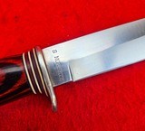 Steve Morseth Handmade Custom Hunting Knife - Beautiful & Rare Laminated Wood Handel With Original Sheath - 7 of 18