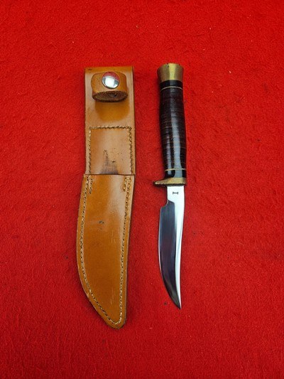 1960's Ralph Bone Bird & Trout Custom Knife - Lubbock Texas - Excellent Condition