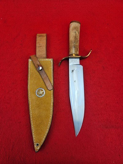 Rusty Polk Custom Made Bowie Knife - FWI Handel - With Polk Made Sheath