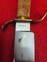 Rusty Polk Custom Made Bowie Knife - FWI Handel - With Polk Made Sheath - 4 of 20