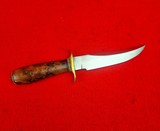40 Year Old Randall Made Knives Model 12-6 Little Bear Bowie - Exotic Thuya Burl Wood Handel - 11 of 20