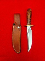 40 Year Old Randall Made Knives Model 12-6 Little Bear Bowie - Exotic Thuya Burl Wood Handel - 1 of 20