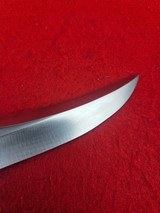 40 Year Old Randall Made Knives Model 12-6 Little Bear Bowie - Exotic Thuya Burl Wood Handel - 17 of 20