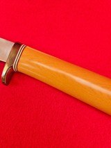 Rare Westinghouse Old Yellow Micarta Randall Made Knife Model 26 Pathfinder - 30+ Years Old! - 4 of 18