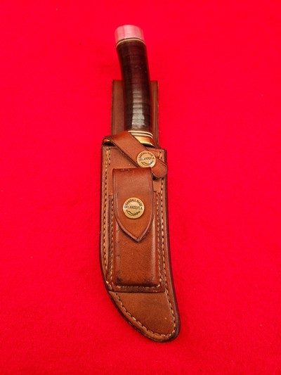 Late 1950's Randall Made Knife Model 4 Big Game Knife - Excellent Original Condition - Brown Button Sheath - Image 20 of 20