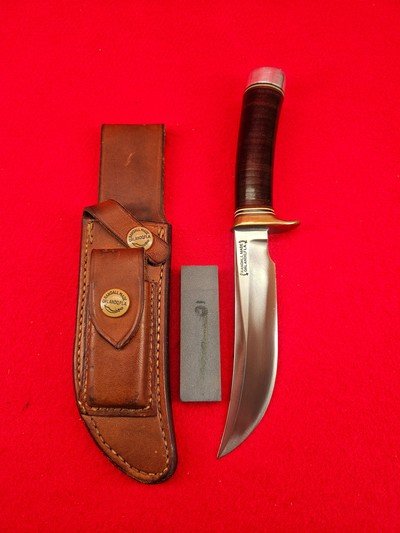 Late 1950's Randall Made Knife Model 4 Big Game Knife - Excellent Original Condition - Brown Button Sheath - Image 1 of 20