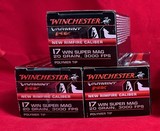 Winchester 17 WSM 20gr V-max
10 boxes 500 rounds