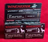 Winchester 17 WSM 25gr V-max 5 boxes 250 rounds