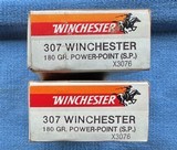 2-boxes Winchester 307 Win 180 gr. Power-Point ammo - 1 of 5