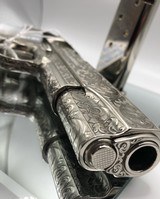 Springfield 1911 Full Engraved and High Polished Bright Nickel Plated. - 3 of 9