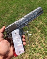 Springfield 1911 Full Engraved and High Polished Bright Nickel Plated. - 8 of 9