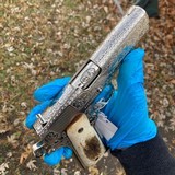 Colt combat commander (From 1983) fully engraved and bright nickel plated - 2 of 15