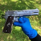 Colt 1911 stainless engraved. - 8 of 15