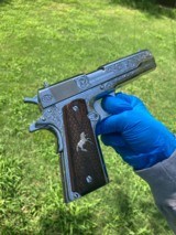 Colt 1911 stainless engraved. - 6 of 15