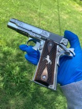 Colt 1911 stainless engraved. - 1 of 15