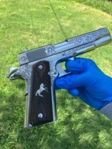 Colt 1911 stainless engraved. - 2 of 15