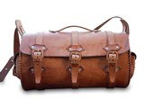 Leather Duffel Saddle Bag - 1 of 5