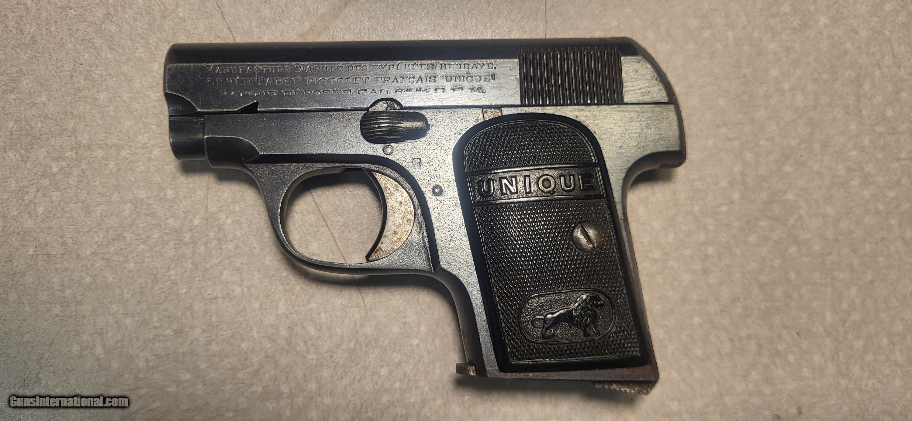 Unique Model 10 Semi Auto Vest Pocket Pistol in .25 ACP for sale