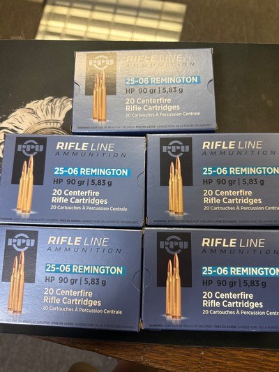 100 rounds 25-06 90 Gr PPU - Image 1 of 2