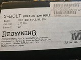 Browning X Bolt Medallion Maple 270 Win NIB - 8 of 8