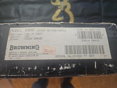 Browning 1886 Hi Grade 45-70 NIB - Image 11 of 11
