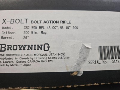 Browning X-Bolt 300WM White Gold Medallion Maple NIB - Image 11 of 11