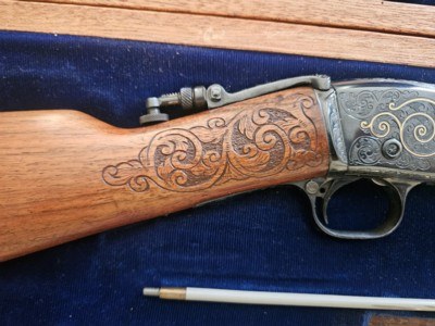Remington Model 12 22LR Custom Gold Engravings - Image 4 of 16