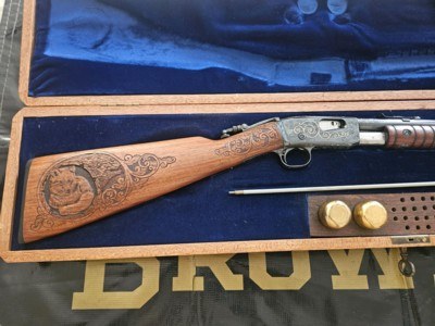 Remington Model 12 22LR Custom Gold Engravings - Image 1 of 16