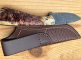 Custom Sheath Knife by Bill Akers
Beautiful Damascus Blade and Gorgeous Handles with Certificate of Authenticity - 4 of 6