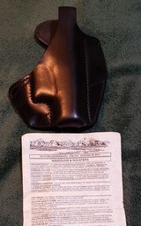 Mountain leatherworks Bozeman Montana P7M8/M13 Black leather holster. RH - 1 of 4